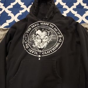 black red devil hoodie